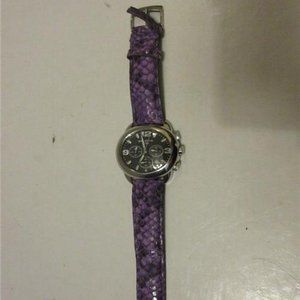 KATHERINE TESS SILVER, BLACK, & PURPLE  WATCH